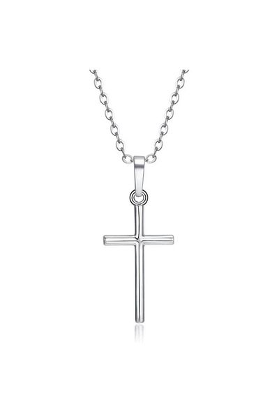 REDz Accessories Lanț Cruciulita, Femei, Minimalist, Oțel inoxidabil, Argint