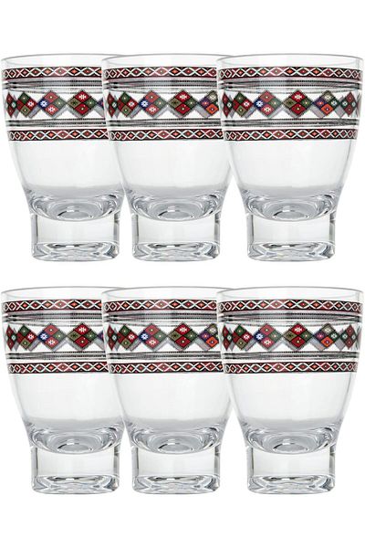 ALSAIF Deluxe Acrylic Water Glass Set By , 6 Pieces, White