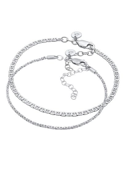 ELLI Armband Damen Basic Cord 2er Set aus 925 Sterling Silber