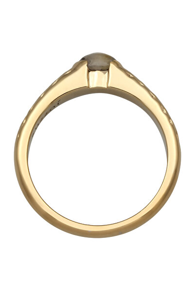 KUZZOI Pánský prsten Band Vintage Used s labradoritem ze sterlingového stříbra 925