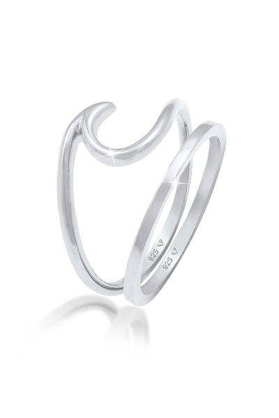 ELLI Set Inel Dama Wave Basic Maritime In Argint Sterling 925