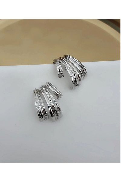 mos&more Silver 3-Piece Hoop Brand Women's Earrings