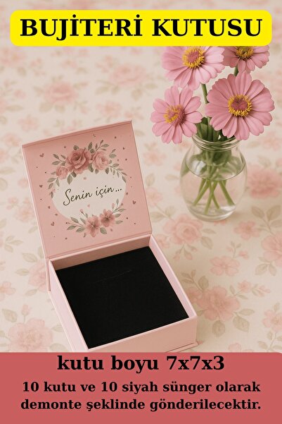 Emtory Home Takı Kutusu | 10 Adet Süngerli Kutu - Küpe Anahtarlık Bujiteri Ku...