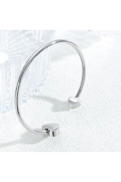 REDz Accessories Brățară de damă, metalică, reglabilă, argintie