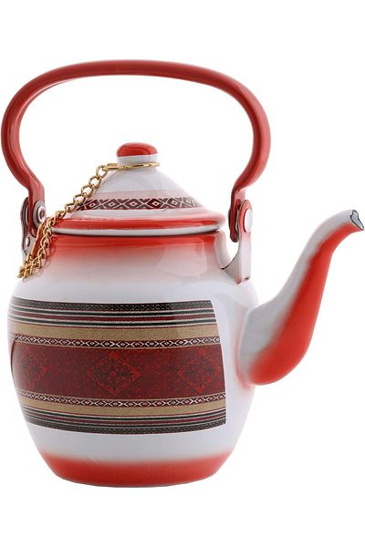 ALSAIF 600ml durable and elegant teapot from Saif, ideal for serving tea and other teas. Red color.