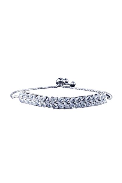 REDz Accessories Brățară Crystal Glam, cristale de zirconiu, femei, oțel inoxidabil, argint