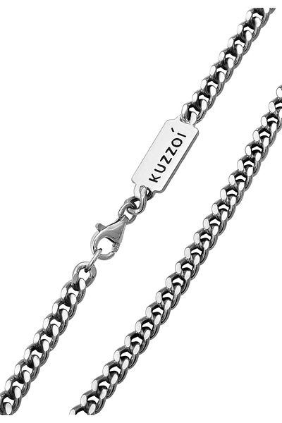 KUZZOI Armband Herren Panzerkette Massiv Basic Trend aus 925 Sterling Silber