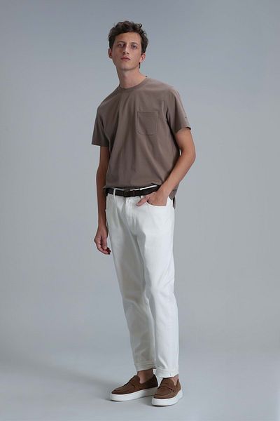 Lufian 111020218 Felix Modern Graphic T-Shirt Men's T-Shirt Camel