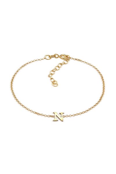 ELLI Bracelet Ladies Pendant Letter N Basic In 925 Sterling Silver