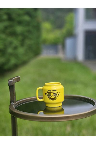 MeGgDecor 1 Ceramic Mug with Emoji Face (200 ml)