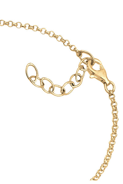 ELLI Dámský náramek s křížem, klasický, s krystaly, ze sterlingového stříbra 925, pozlacený