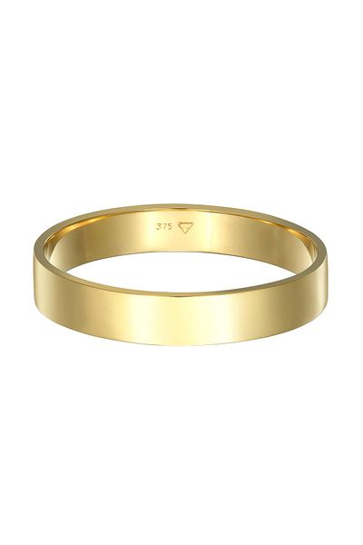 KUZZOI Yüzük Erkek Bandı Basic Elegant 375 Sarı Altın