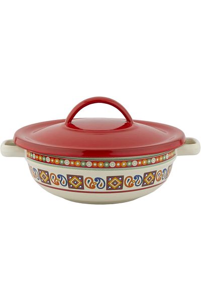 ALSAIF Date Bowl With Cover Ghazara Khuzama By , Color: Multicolor, Size: 16cm, Aluminum