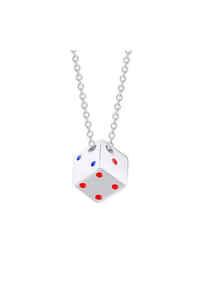 REDz Accessories Chain With Dice, Urban, Men, Stainless-steel, Silver