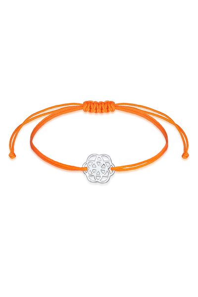 Nenalina Armband Nylon Blume Des Lebens Ornament 925 Sterling Silber