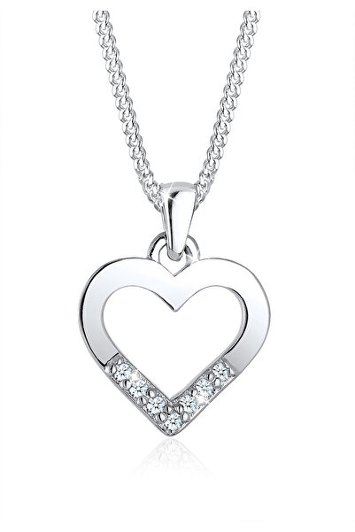ELLI Necklace Herz Liebe Diamant (0.035 ct.) 925 Silber