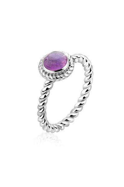 Nenalina Ring Amethyst Geburtsstein Februar Boho 925er Silber