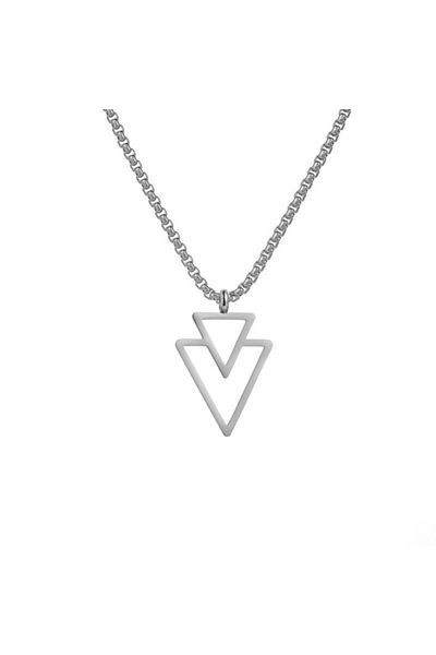 REDz Accessories Tri-link Chain, Fashion, Men, 55cm, Stainless-steel, Silver