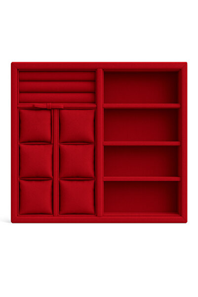 SNS TAKI STANTLARI kırmızı çekmece içi saat.bikeklik,küpelik kolye ,gözlük duzenleyicisi