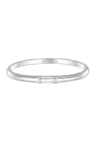 ELLI Ring Damen Stapelring Verlobung Elegant mit Topas in 585 Weißgold