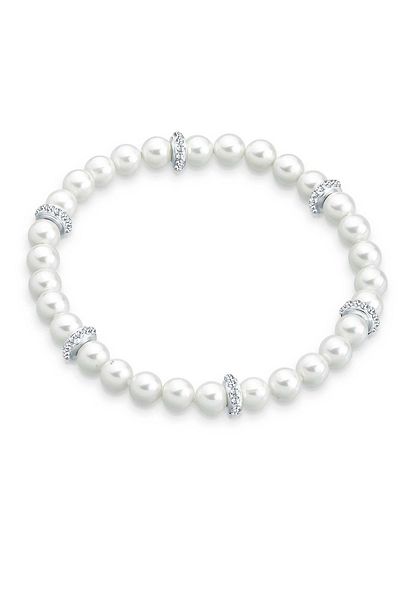 ELLI Bracelet Muschelkernperlen Kristalle 925 Silber