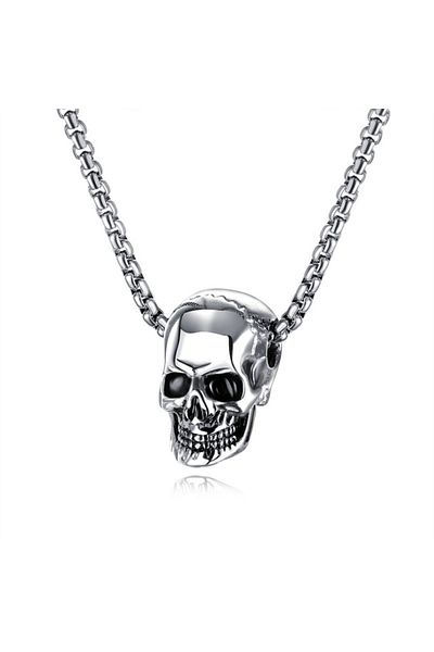 REDz Accessories Mystic Skull Chain, Urban, Skull Pendant, Men, Stainless-steel, Silver