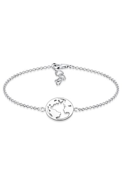 ELLI Armband Damen Globus Anhänger Verspielt aus 925 Sterling Silber