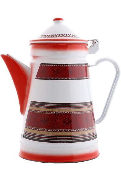 ALSAIF Milk Jar With Fabric Design, , 17 Cm, Red