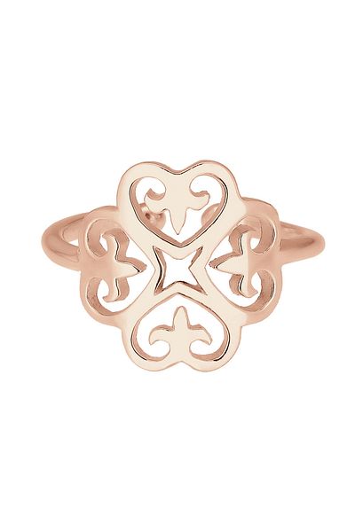 ELLI Ring Ornament Cut-out Blume 925 Silber