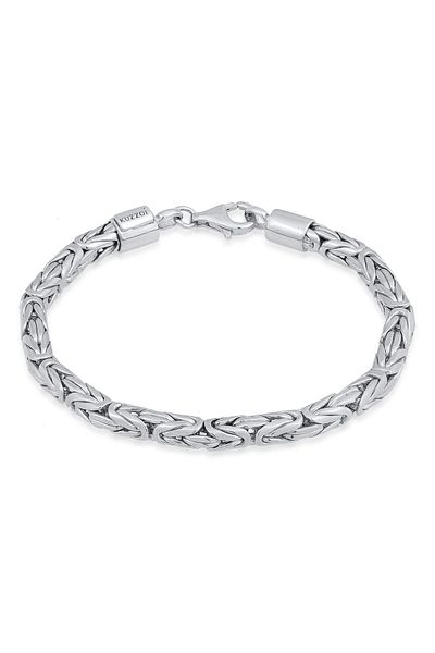 KUZZOI Armband Herren Rundglieder Trend Aus 925 Sterling Silber