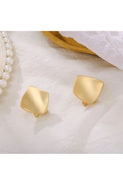 REDz Accessories Σκουλαρίκια Rosa, τετράγωνο σχήμα, ανοξείδωτο ατσάλι, χρυσό