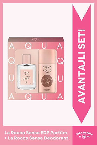 Aqua Di Polo 1987 La Rocca Sense EDP Kadın Parfüm 50 ml ve La Rocca Sense Deodorant 150 ml Seti | Çiçeksi, Oryantal