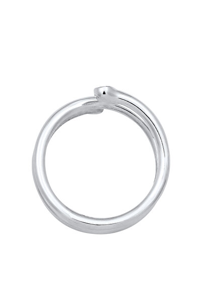 ELLI Prsten Twisted Geo Crystals 925 Sterling Silver