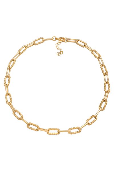 ELLI Halskette Damen Glieder Quadrat Trend Basic Goldfarben