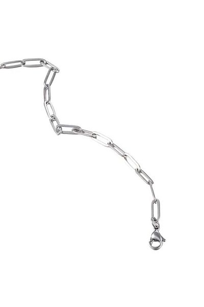 REDz Accessories Lanț simplu, pentru femei, oțel inoxidabil, argintiu