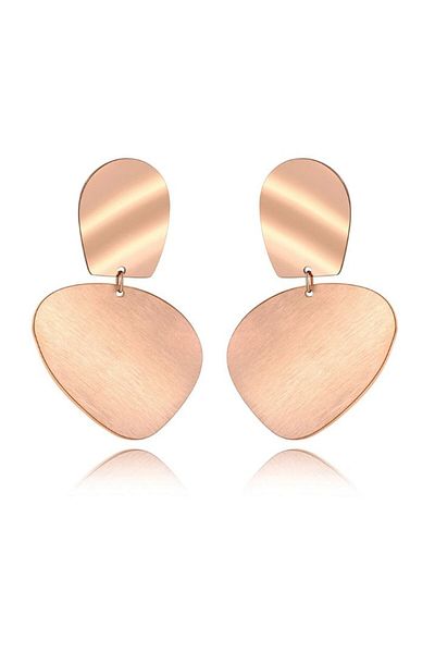 REDz Accessories Geometric Elements Earrings, Stainless-Steel, Rose-Gold