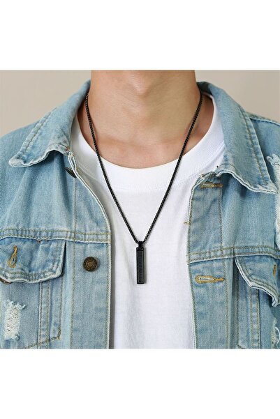 REDz Accessories Αλυσίδα με λατινικούς αριθμούς, Ανδρική, Μοντέρνα, Ανοξείδωτο Ατσάλι, Μαύρο