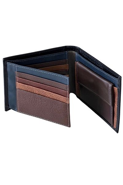 REDz Accessories Men's Wallet, Genuine Leather, Simple, Multi-Compartments, Black