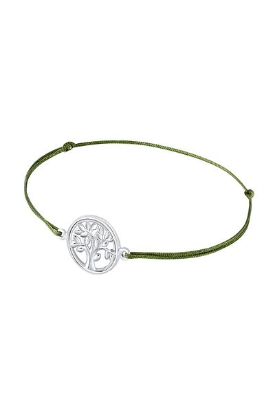 ELLI Armband Lebensbaum Boho Festival Nylonband 925er Silber