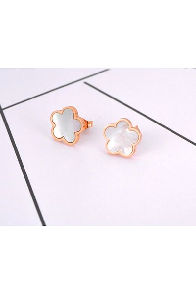 REDz Accessories Floral Element Earrings, for Women, Rose-Gold