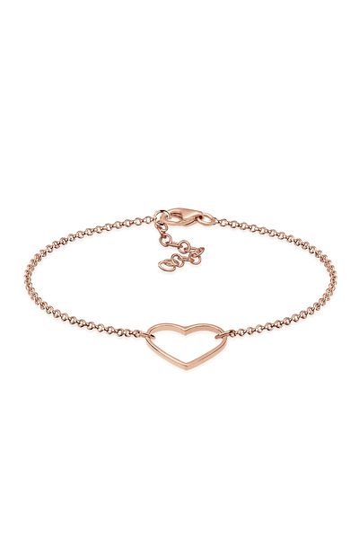ELLI Armband Damen Herz-Anhänger Basic aus 925 Sterling Silber