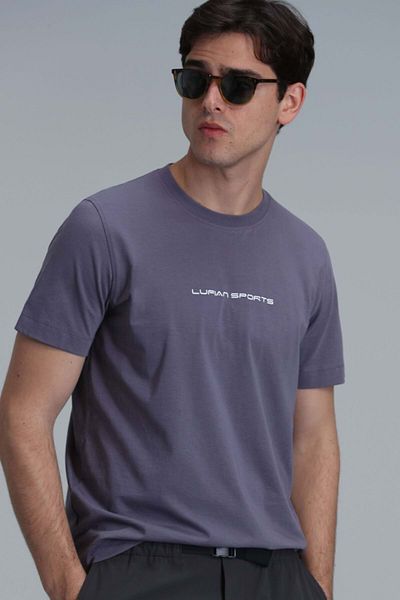 Lufian 111020190 Tony Modern Graphic T-shirt Ανδρικό T-shirt Mink