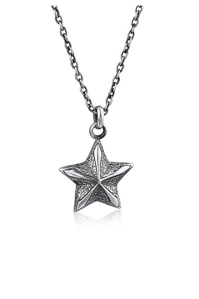 KUZZOI Necklace Herren Stern Vintage 925er Silber
