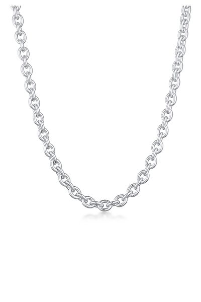 KUZZOI Halskette Herren Runder Anker Modern Basic in 925 Sterling Silber