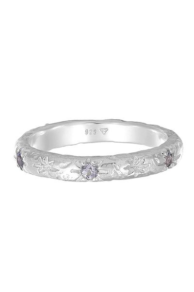 HAZE & GLORY Starlover 925 Silber Tansanit Ring - Bandring Stern