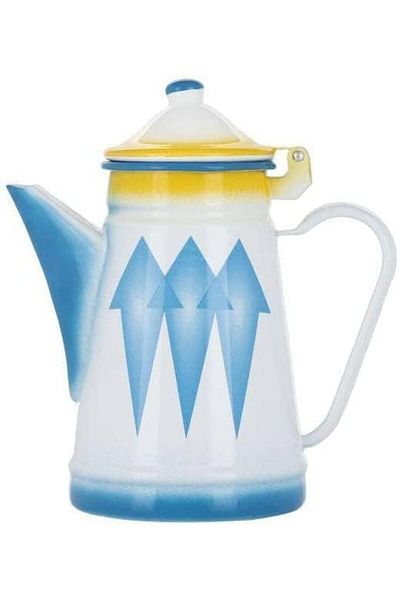 ALSAIF Milk Jar Enamel Coated Design By Al Saif, 17cm, Blue