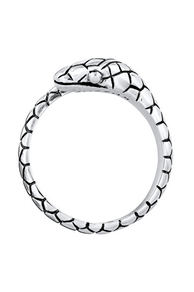 KUZZOI Ring Herren Offen Schlange Kraft Strukturiert in 925 Sterling Silber