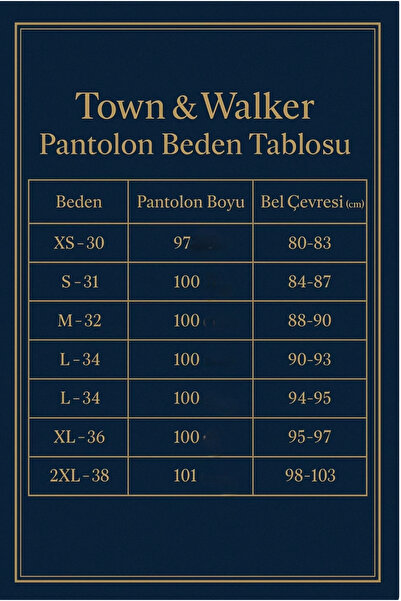 town walker Erkek Italyan Kesim Kumaş Pantolon Bel Düğmeli Old Money tarz