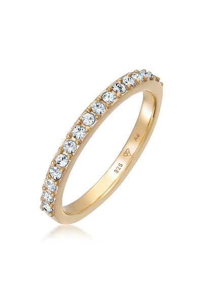 ELLI Stříbrný prsten 925 s elegantními krystaly - Lady Band Memoire