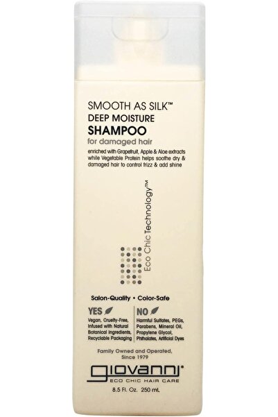 TOPONEE Giovanni Eco Chic Smooth as Silk Shampoo, Deep Moisturizing & Frizz-Smoothing, 250 ml